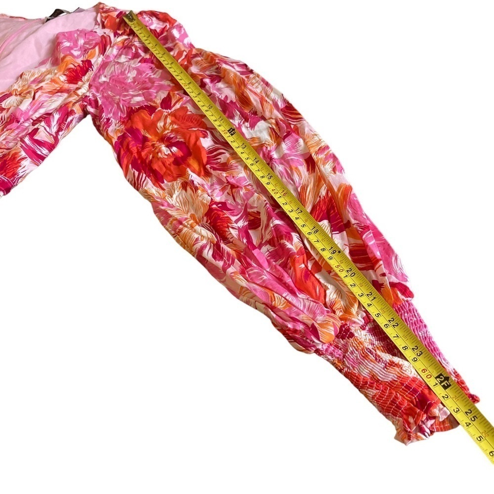 Esther & Co Mallarey Floral Midi Dress Size 6 NWT Pink Red Wedding Guest - Picture 15 of 16